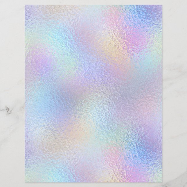 Lámina Papel de cuaderno de Relieve metalizado iridiscent (Anverso)