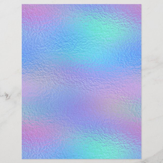 Lámina Papel de cuaderno de Relieve metalizado iridiscent (Anverso)