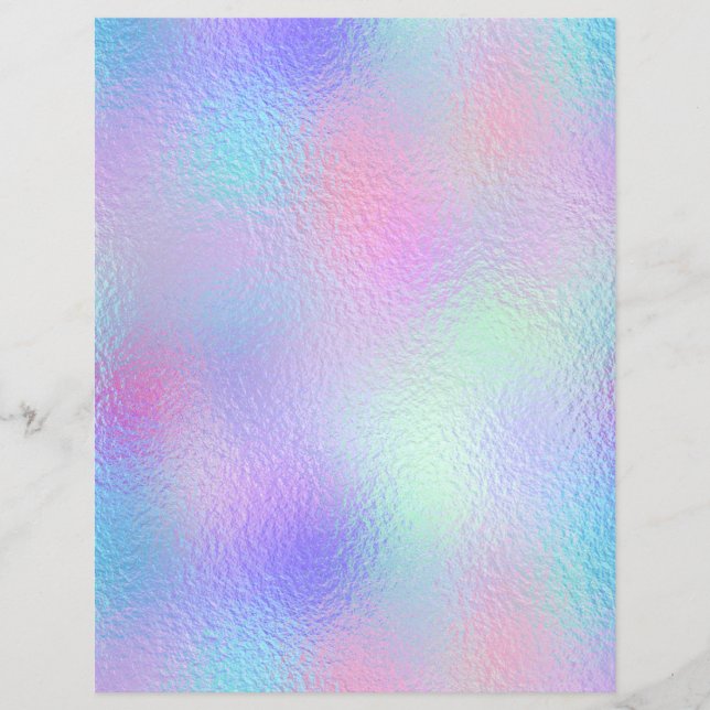 Lámina Papel de cuaderno de Relieve metalizado iridiscent (Anverso)