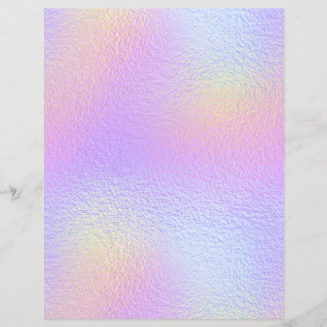 Lámina Papel de cuaderno de Relieve metalizado iridiscent (Anverso)