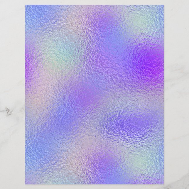 Lámina Papel de cuaderno de Relieve metalizado iridiscent (Anverso)