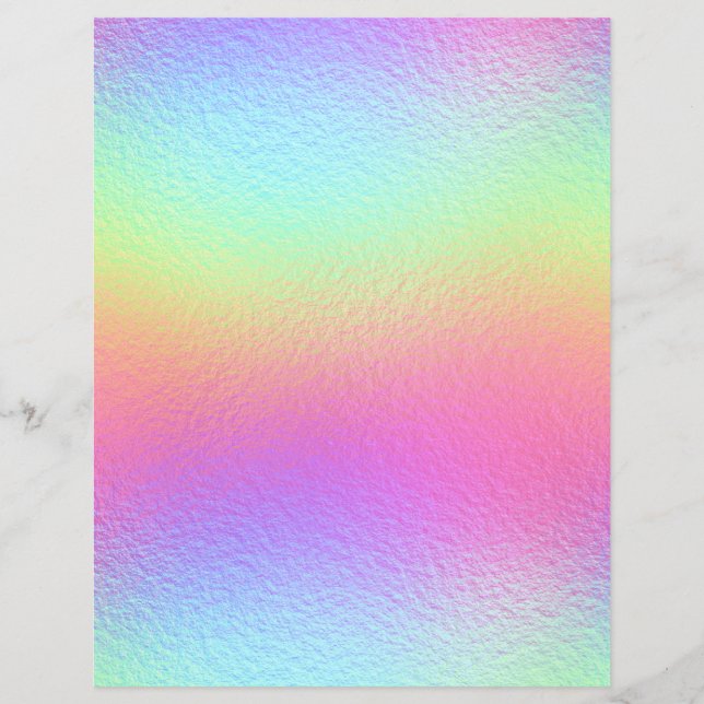 Lámina Papel de cuaderno de Relieve metalizado iridiscent (Anverso)