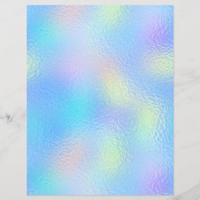 Lámina Papel de cuaderno de Relieve metalizado iridiscent (Anverso)