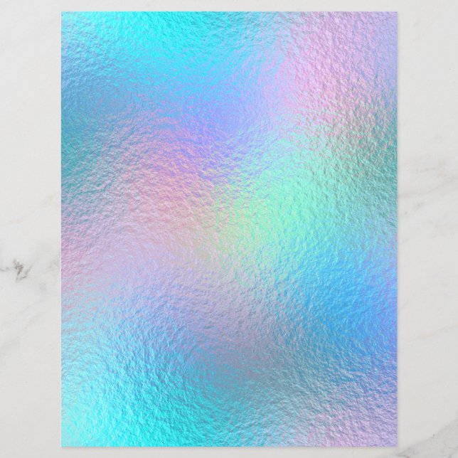 Lámina Papel de cuaderno de Relieve metalizado iridiscent (Anverso)