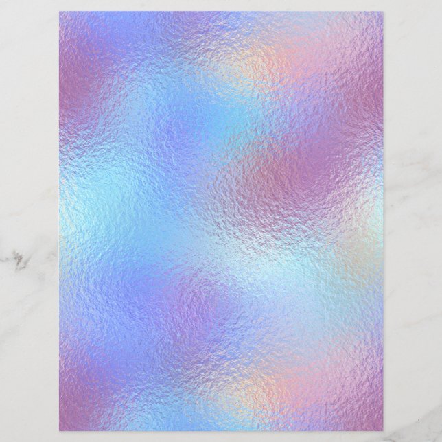Lámina Papel de cuaderno de Relieve metalizado iridiscent (Anverso)