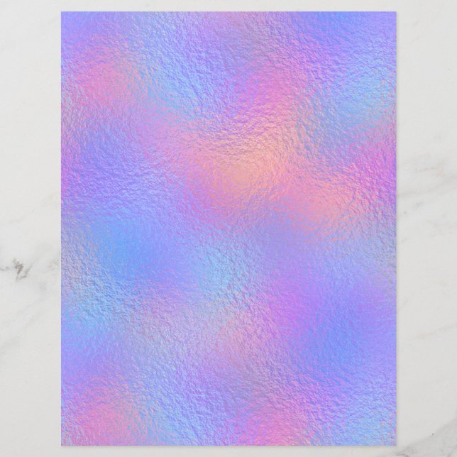 Lámina Papel de cuaderno de Relieve metalizado iridiscent (Anverso)