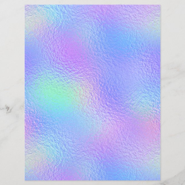 Lámina Papel de cuaderno de Relieve metalizado iridiscent (Anverso)