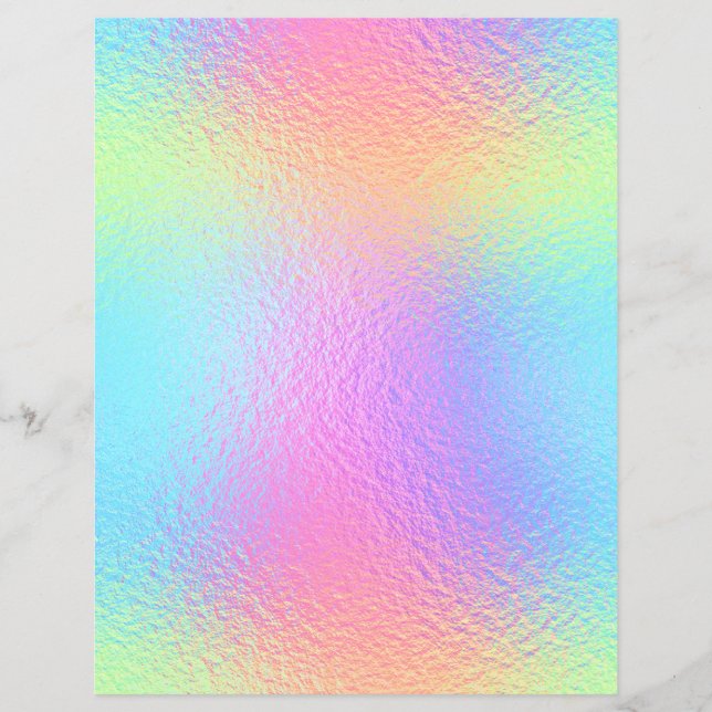 Lámina Papel de cuaderno de Relieve metalizado iridiscent (Anverso)