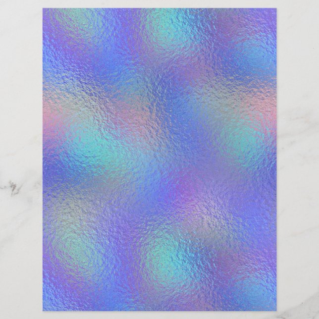 Lámina Papel de cuaderno de Relieve metalizado iridiscent (Anverso)