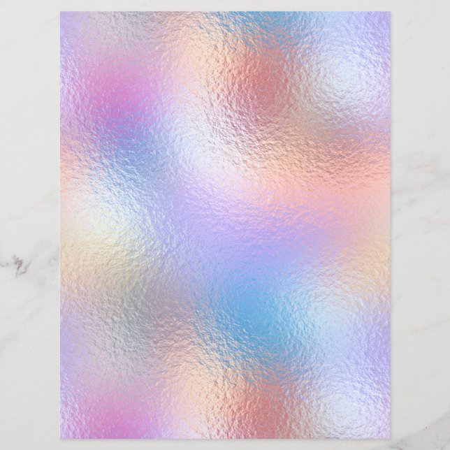 Lámina Papel de cuaderno de Relieve metalizado iridiscent (Anverso)