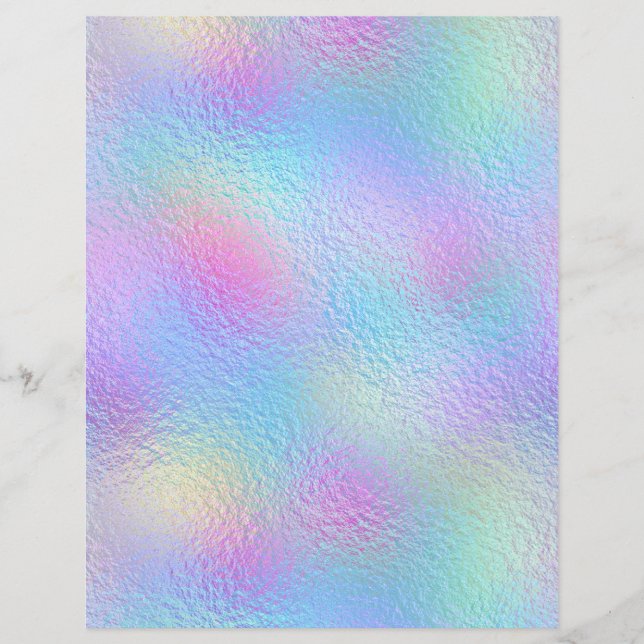 Lámina Papel de cuaderno de Relieve metalizado iridiscent (Anverso)