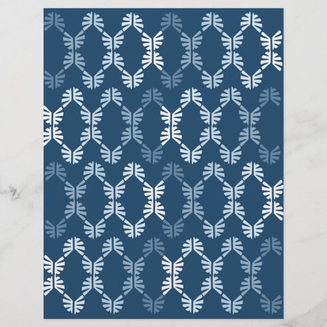 Lámina Papel de cuaderno de resumen azul (Anverso)
