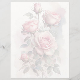 Lámina Papel de cuaderno de rosas