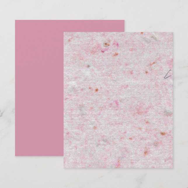 Lámina Papel de cuaderno de texto artesanal con motor ros (Anverso / Reverso)
