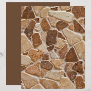Lámina Papel de cuaderno de texto de piedras de guijarro 