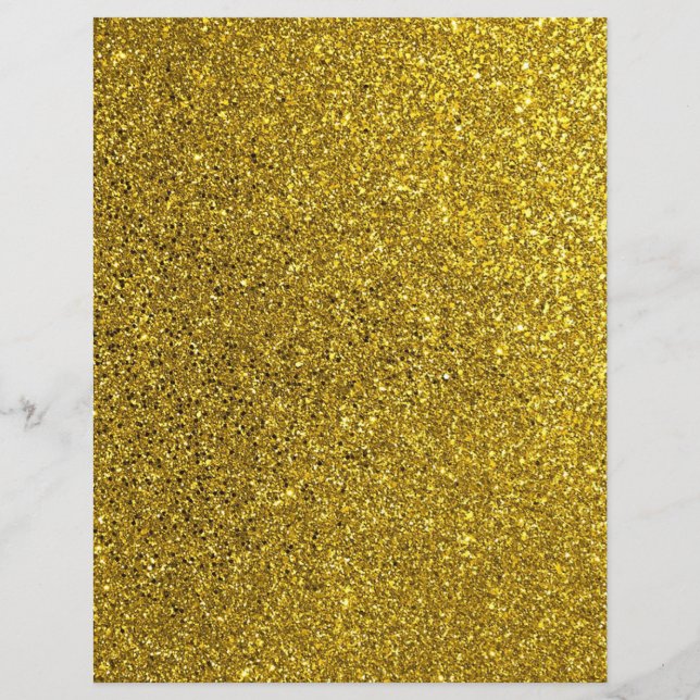 Lámina Papel de cuaderno de texto de Purpurina de oro (Anverso)