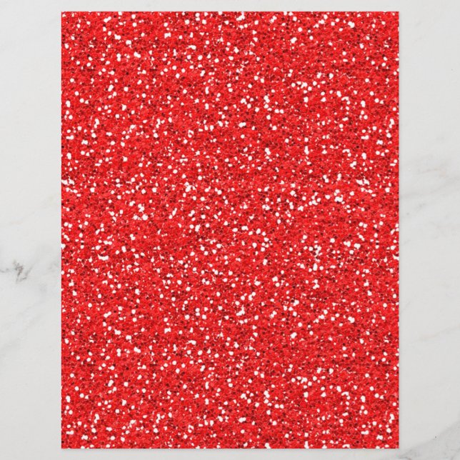 Lámina Papel de cuaderno de texto de Purpurina rojo (Anverso)