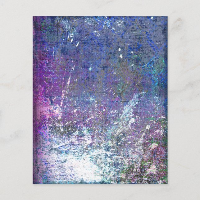 Lámina Papel de cuaderno de texto morado y azul (Anverso)
