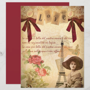 Lámina Papel de cuaderno de textura de colección de amor
