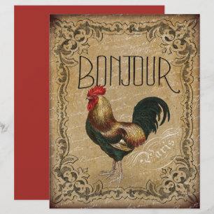 Lámina Papel de cuaderno gráfico de Bonjour en París