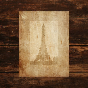 Lámina Papel de cuaderno gráfico de la Torre Eiffel de ép
