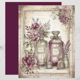 Lámina Papel de cuaderno gráfico de victorianos y encajes