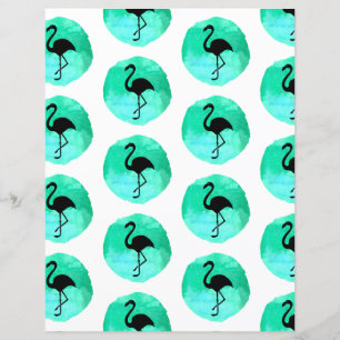 Lámina Papel de cuaderno gráfico del patrón de flamenco v