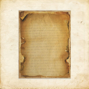 Lámina Papel de cuaderno manuscrito de Grunge de época