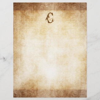 Lámina Papel de Damasco de Monograma Vintage