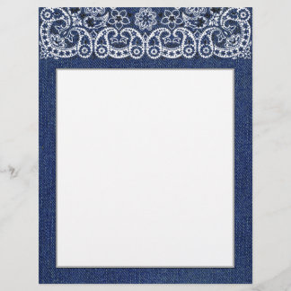 Lámina Papel de Denim Occidental y Letterhead Bandana