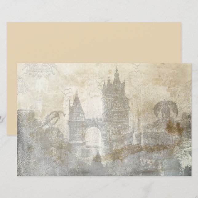 Lámina Papel de descomposición de la libreta de recortes  (Anverso / Reverso)