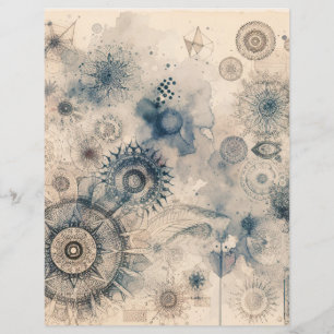 Lámina Papel de desecho de diario vintage para scrapbook