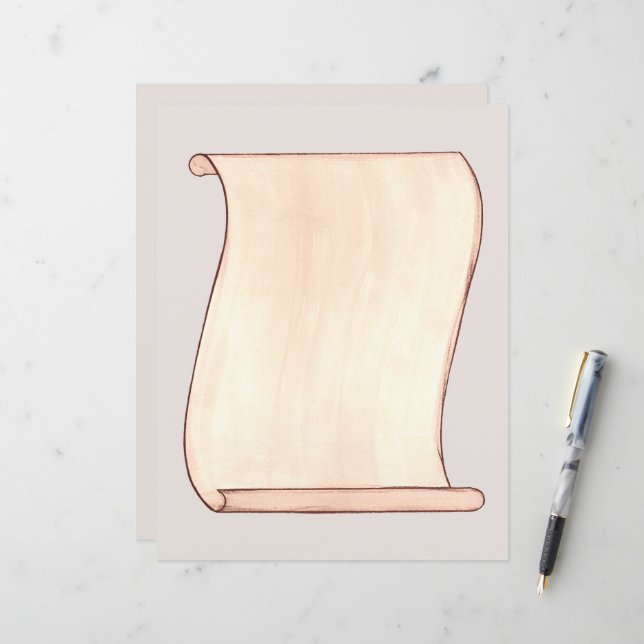 Lámina Papel de diario de cuaderno de desplazamiento de v (Anverso/Reverso In Situ)