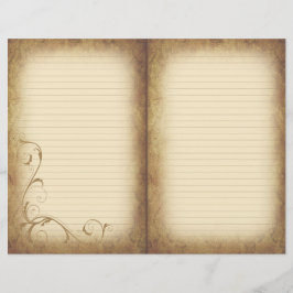 Lámina Papel de diario victoriano de edad avanzada