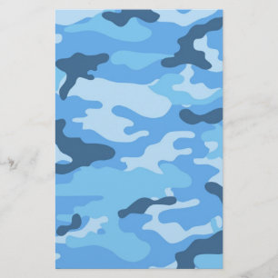 Lámina Papel de dibujo de cuadernillo de camuflaje azul