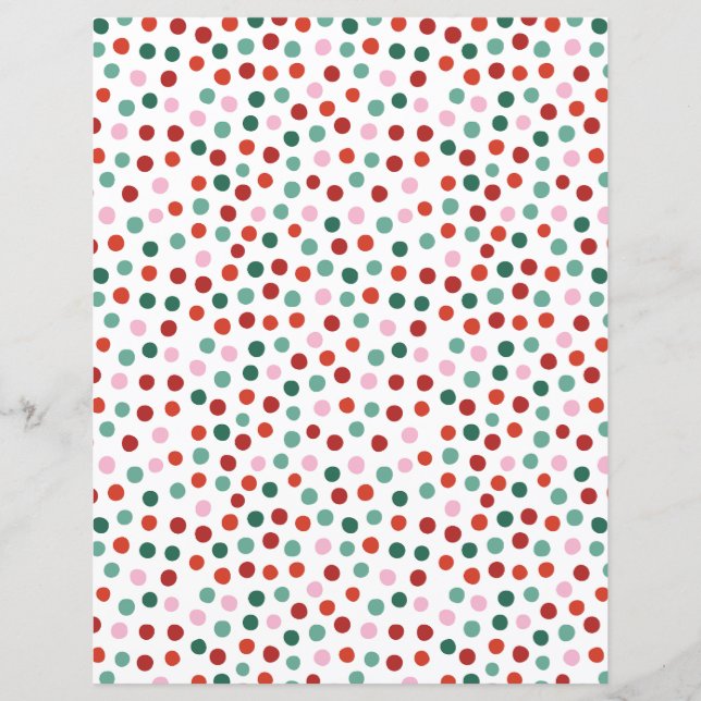 Lámina Papel de dibujo de los Navidades Polka Dot (Anverso)