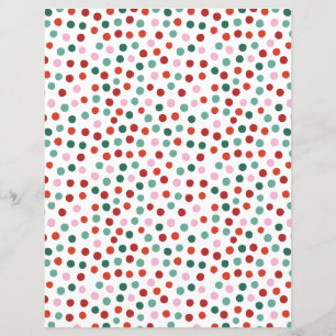 Lámina Papel de dibujo de los Navidades Polka Dot