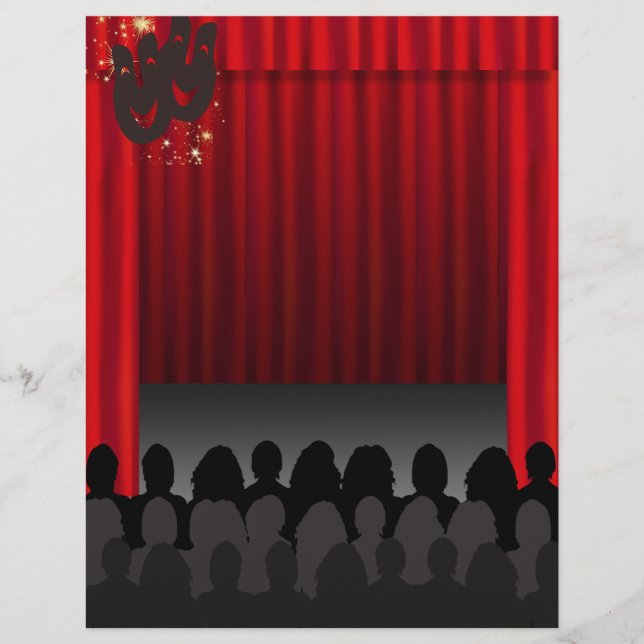 Lámina Papel de diseño de grabación de escenas de teatro (Anverso)