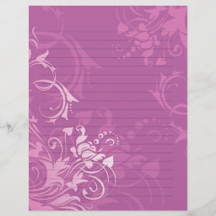 Lámina papel de diseño floral de giro rosado de bonito