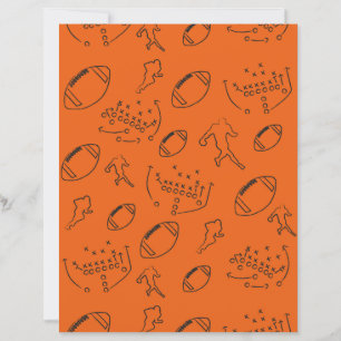 Lámina Papel de equipo de fútbol de color naranja y negro