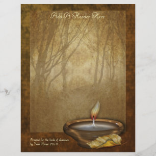 Lámina Papel de escritura de velas forestales