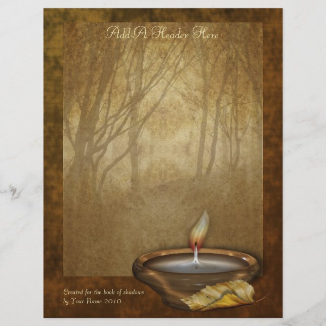 Lámina Papel de escritura de velas forestales (Anverso)