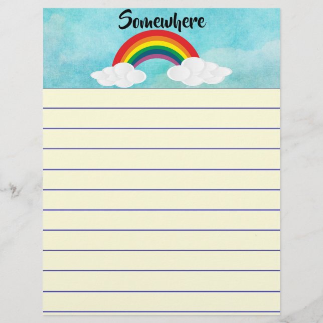 Lámina Papel de escritura en algún lugar (Anverso)