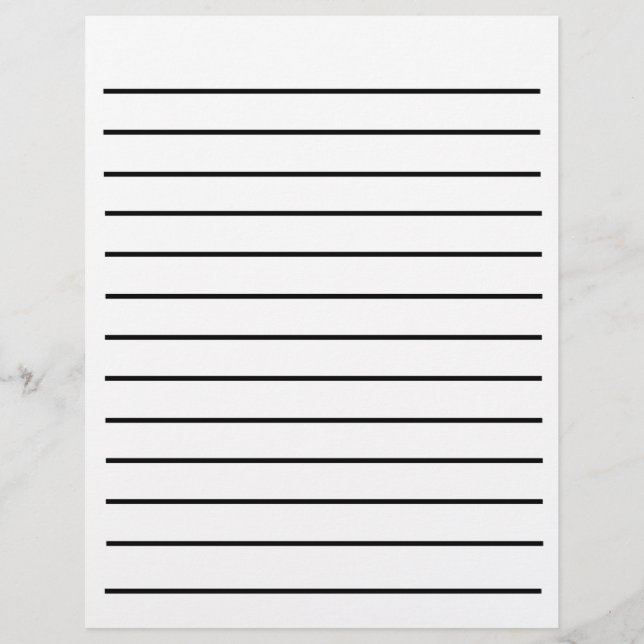 Lámina Papel de escritura en línea de baja visión negrita (Anverso)