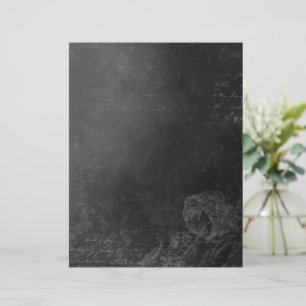 Lámina Papel de Escritura Vintage Pizarra Oscura Malhumor