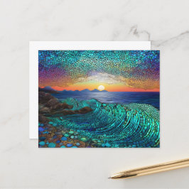 Lámina Papel de espejismo de Seascape Aqua