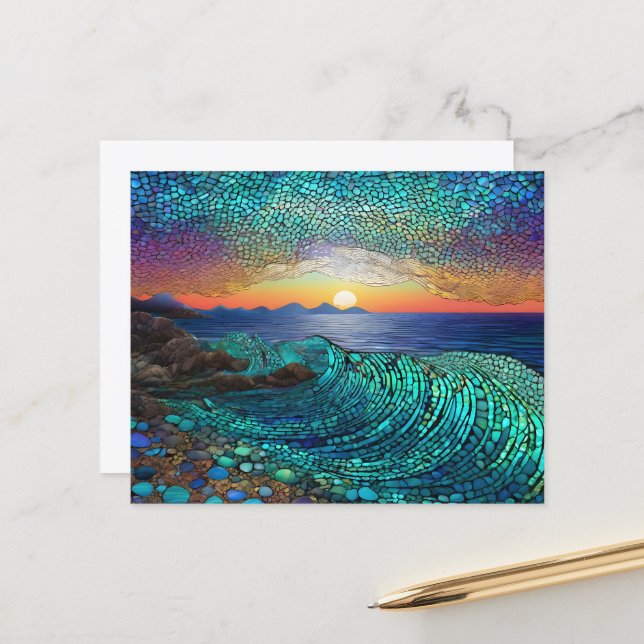 Lámina Papel de espejismo de Seascape Aqua (Anverso/Reverso In Situ)