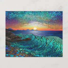 Lámina Papel de espejismo de Seascape Aqua