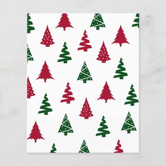 Lámina Papel de esquema de árbol de Navidad (Anverso)