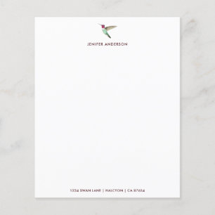 Lámina Papel de estacionamiento del colibrí blanco person